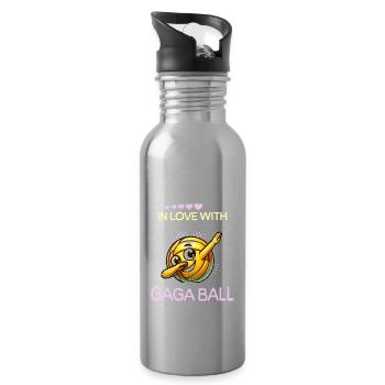 Gaga Ball Mädchen - Trinkflasche mit integriertem Trinkhalm - Lightsilver - Rechts