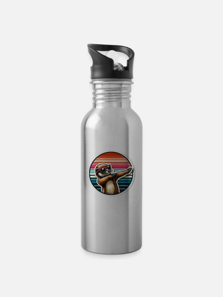 Ich Liebe Marder Spruch - Trinkflasche mit integriertem Trinkhalm -