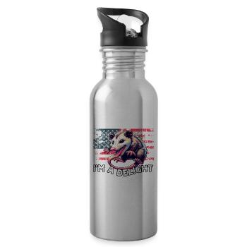 Opossum - Water bottle with straw - silver - Right