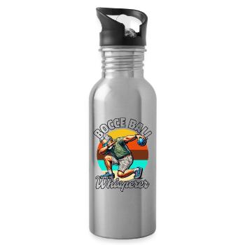 Bocce Ball Whisperer - Trinkflasche mit integriertem Trinkhalm - Lightsilver - Rechts
