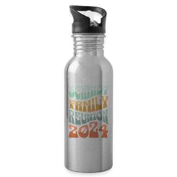 Schmidt Family Reunion 2024 - Trinkflasche mit integriertem Trinkhalm - Lightsilver - Rechts