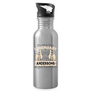 Légende légendaire d’Anderson - Gourde avec paille intégrée - argent clair - Droite