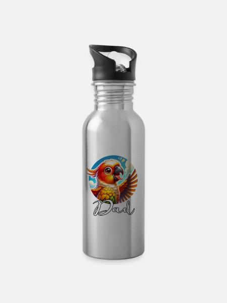 Sun Conure Dad - Trinkflasche mit integriertem Trinkhalm -