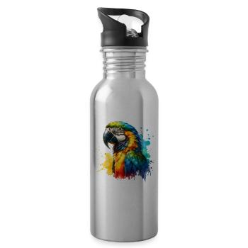 Parrot - Water bottle with straw - silver - Right