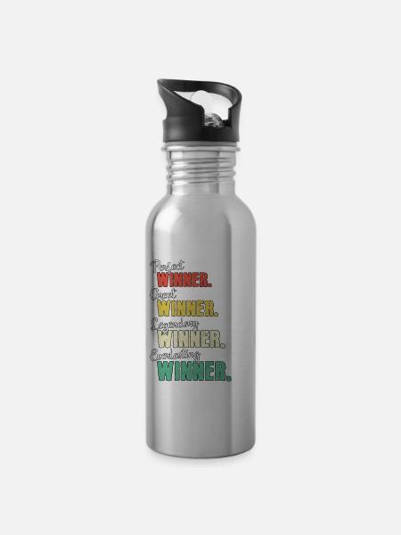 Gewinner - Trinkflasche mit integriertem Trinkhalm -