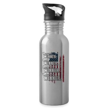 Gewinner US Winner - Trinkflasche mit integriertem Trinkhalm - Lightsilver - Rechts