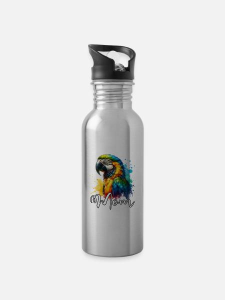 Beste Macaw Parrot Mama - Trinkflasche mit integriertem Trinkhalm - 