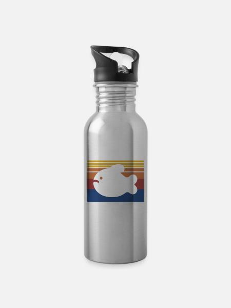 Save Blobfish - Trinkflasche mit integriertem Trinkhalm - 