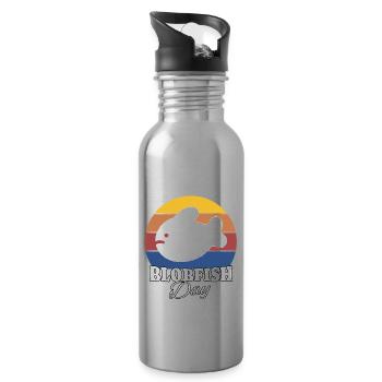 Blobfisch Blobfish - Water bottle with straw - silver - Right