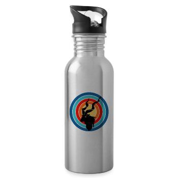 Funny Screw Goat Sayings - Water bottle with straw - silver - Right