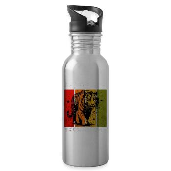 Malayan Tiger Malaysia Tiger - Water bottle with straw - silver - Right