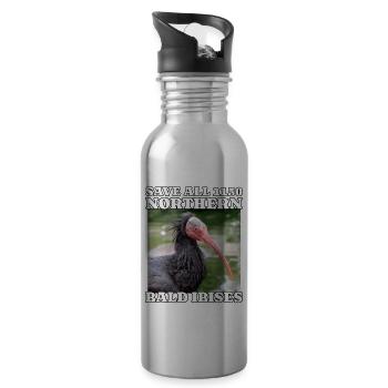 Save Waldrapp - Trinkflasche mit integriertem Trinkhalm - Lightsilver - Rechts