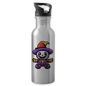 Halloween Clown Comique Bébé - Gourde avec paille intégrée - argent clair - Droite