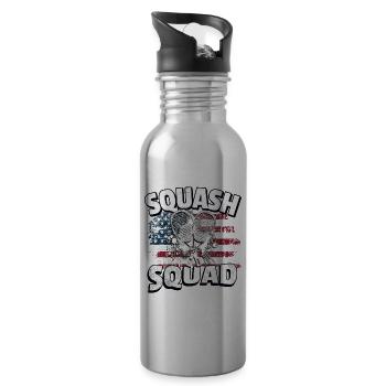 Squash Legende - Trinkflasche mit integriertem Trinkhalm - Lightsilver - Rechts
