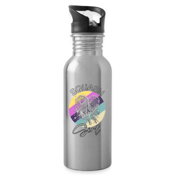 Squash Girl - Trinkflasche mit integriertem Trinkhalm - Lightsilver - Rechts