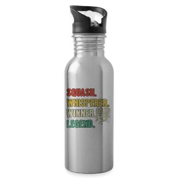 Squash Flüsterer Squash Legende - Trinkflasche mit integriertem Trinkhalm - Lightsilver - Rechts