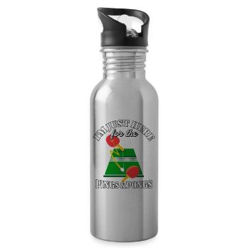Ping-pong - Gourde avec paille intégrée - argent clair - Droite