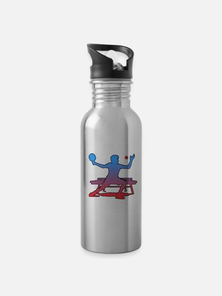 Ping Pong - Trinkflasche mit integriertem Trinkhalm - 