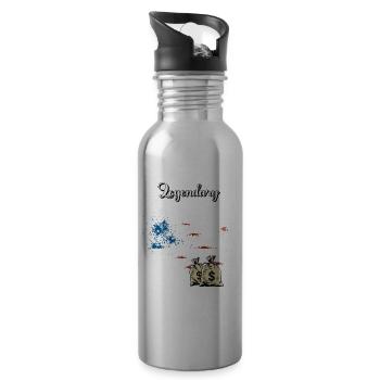 Money Earners US - Water bottle with straw - silver - Right