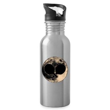 Ping Pong Tischtennis - Trinkflasche mit integriertem Trinkhalm - Lightsilver - Rechts