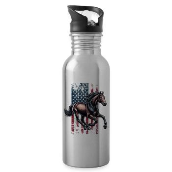 Andalusian US Andalusier - Water bottle with straw - silver - Right