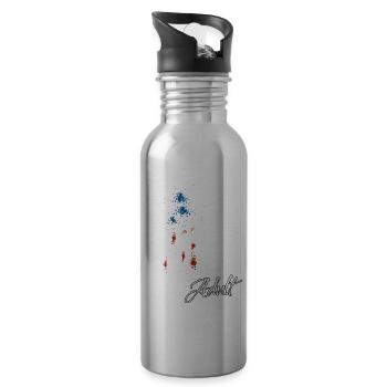 Sarkastischer Erwachsener - Trinkflasche mit integriertem Trinkhalm - Lightsilver - Rechts
