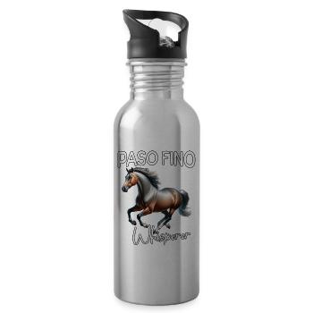 Paso Fino Whisperer Horse - Water bottle with straw - silver - Right