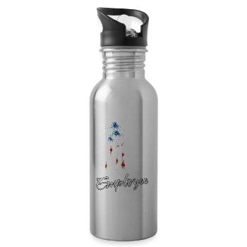 Sarkastischer Mitarbeiter - Trinkflasche mit integriertem Trinkhalm - Lightsilver - Rechts
