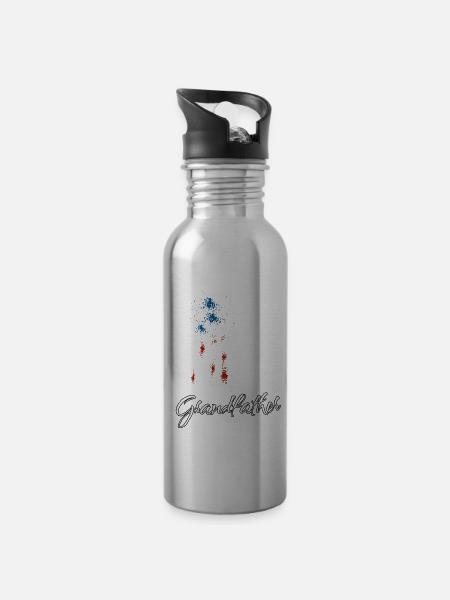 Sarkastischer Grossvater - Trinkflasche mit integriertem Trinkhalm -