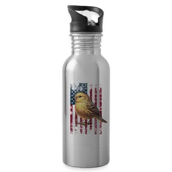 Canaries US Kanarienvogel - Gourde avec paille intégrée - argent clair - Droite
