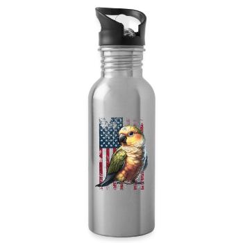 Jenday Conure US Yellow-headed Parakeet - Water bottle with straw - silver - Right