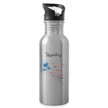 Climbers US - Water bottle with straw - silver - Right