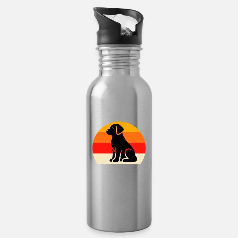 Team Labrador - Water bottle with straw - silver