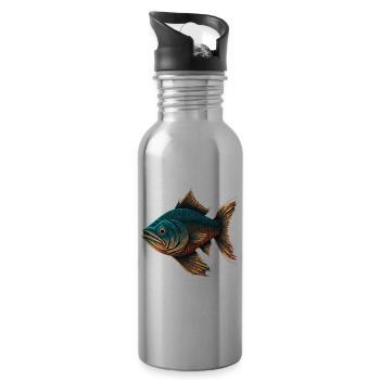 Ugly Fish - Water bottle with straw - silver - Right