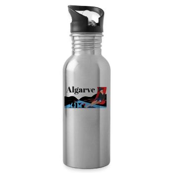 Alarve - Gourde avec paille intégrée - argent clair - Droite