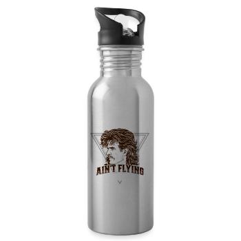 Mullet Frisur Vokuhila Frisur - Trinkflasche mit integriertem Trinkhalm - Lightsilver - Rechts