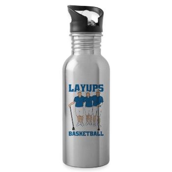 Layups Are For Basketball 6 - Trinkflasche mit integriertem Trinkhalm - Lightsilver - Rechts