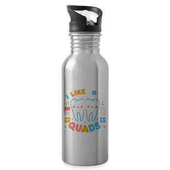 I Like Your Quads 13 - Trinkflasche mit integriertem Trinkhalm - Lightsilver - Rechts