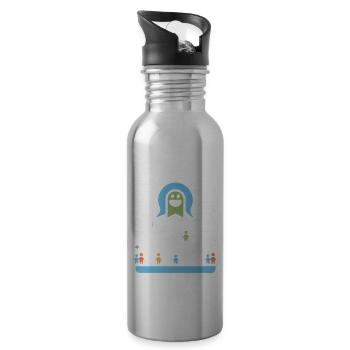 I Love To Yap 10 - Trinkflasche mit integriertem Trinkhalm - Lightsilver - Rechts