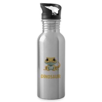 Bartagame Reptilien Liebhaber Echse Haustier - Trinkflasche mit integriertem Trinkhalm - Lightsilver - Rechts