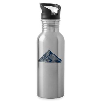 Grossglockner - Trinkflasche mit integriertem Trinkhalm - Lightsilver - Rechts
