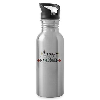 Happy Halloween - Gourde avec paille intégrée - argent clair - Droite