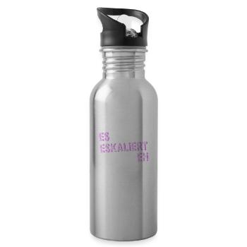 Es Eskaliert Eh - Trinkflasche mit integriertem Trinkhalm - Lightsilver - Rechts