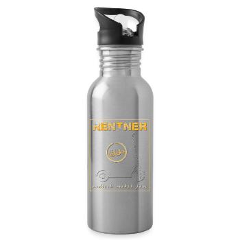 Rentner mobil - Trinkflasche mit integriertem Trinkhalm - Lightsilver - Rechts
