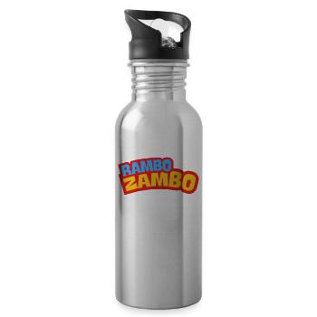 RAMBO ZAMBO 2025 - Water bottle with straw - silver - Right