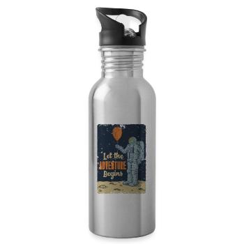 Let the Adventure L’idée de cadeau de Bégin - Gourde avec paille intégrée - argent clair - Droite
