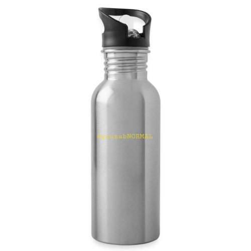 #ganzabNORMAL_Classic - Trinkflasche mit integriertem Trinkhalm