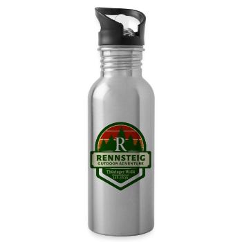 Rennsteig-Thüringer Wald-Thüringen - Trinkflasche mit integriertem Trinkhalm - Lightsilver - Rechts