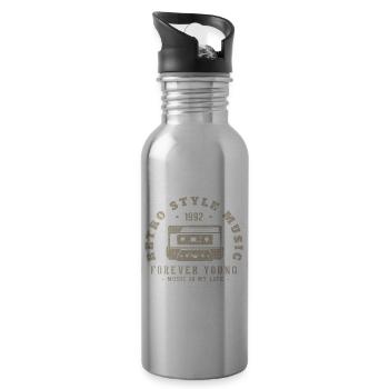 Retro 1992 Geburtstagsgeschenk 1992 Jahrgang 1992 - Trinkflasche mit integriertem Trinkhalm - Lightsilver - Rechts