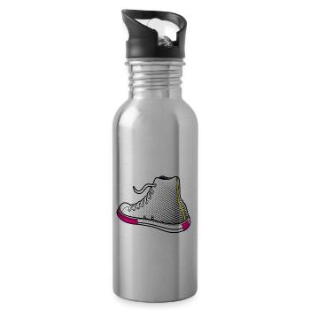 Sneakhead - Trinkflasche mit integriertem Trinkhalm - Lightsilver - Rechts